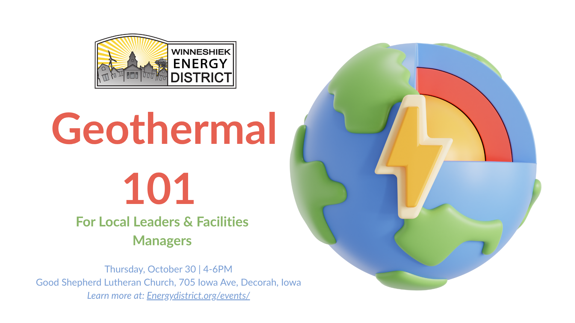 Geothermal 101: A workshop for local leaders & facilities managers