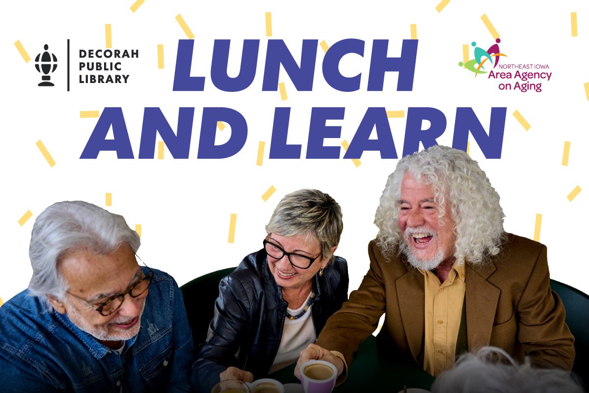 3 Seniors laugh "Lunch and Learn"